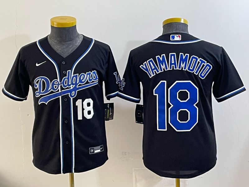 Women Nike 2026 Los Angeles Dodgers #18 Yamamoto Black Game MLB Jersey 077
